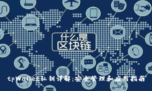 tpWallet私钥详解：安全管理和应用指南